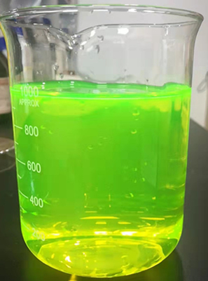 Solvent Green7 Pyranine Visible Fluorescence Strength 120% CAS NO.6358-69-6 Pewarna Berbasis Air untuk Cairan Pendingin